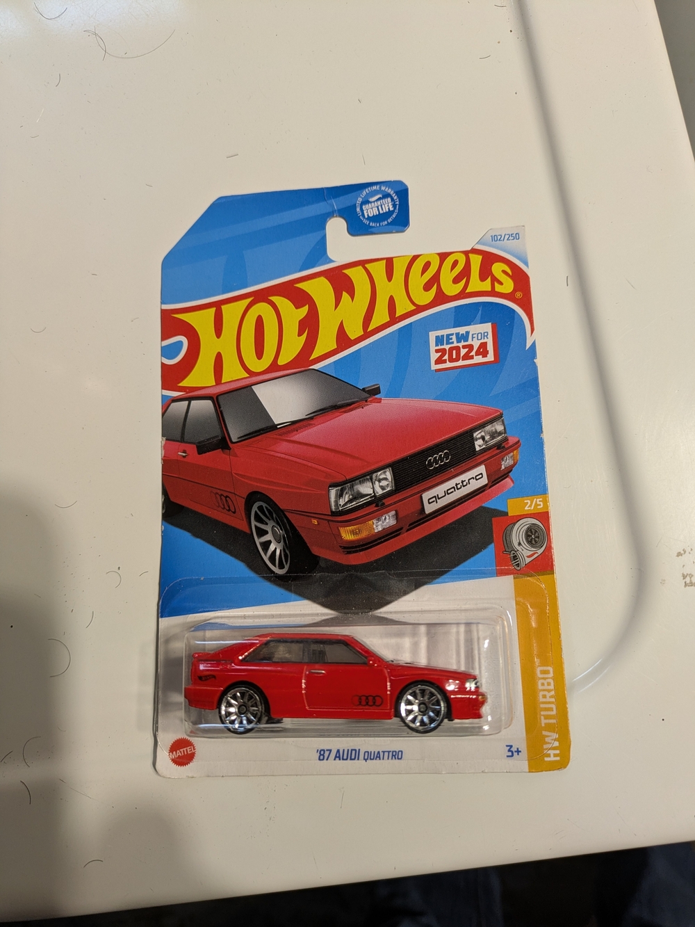 Hot Wheels '87 Audi Quattro Die-Cast Toy Car - Red